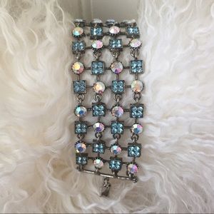 VTG Artisan Sparkly Crystal Statement Bracelet